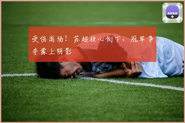 受伤离场!苏超核心倒下,冠军争夺蒙上阴影
